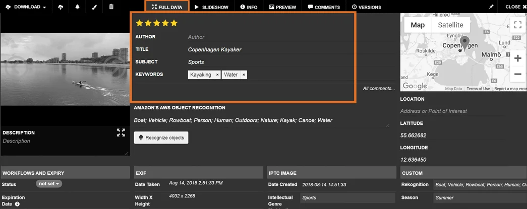 Data Layout Settings - DBGallery